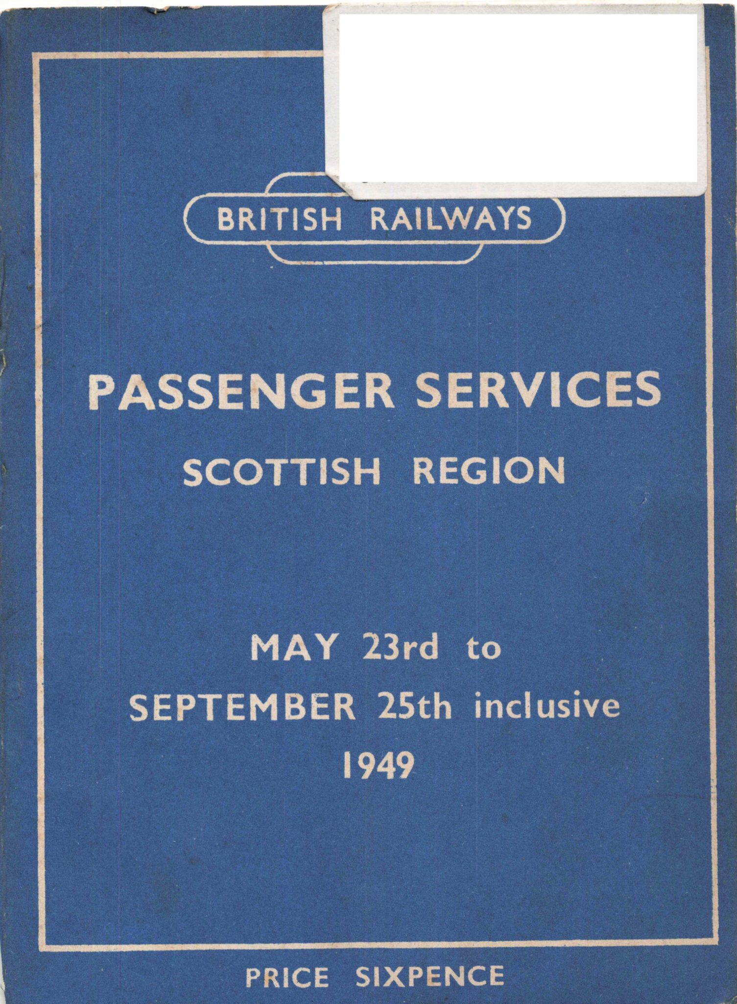 Scotland Region 194905 [Great Britain] Timetable World