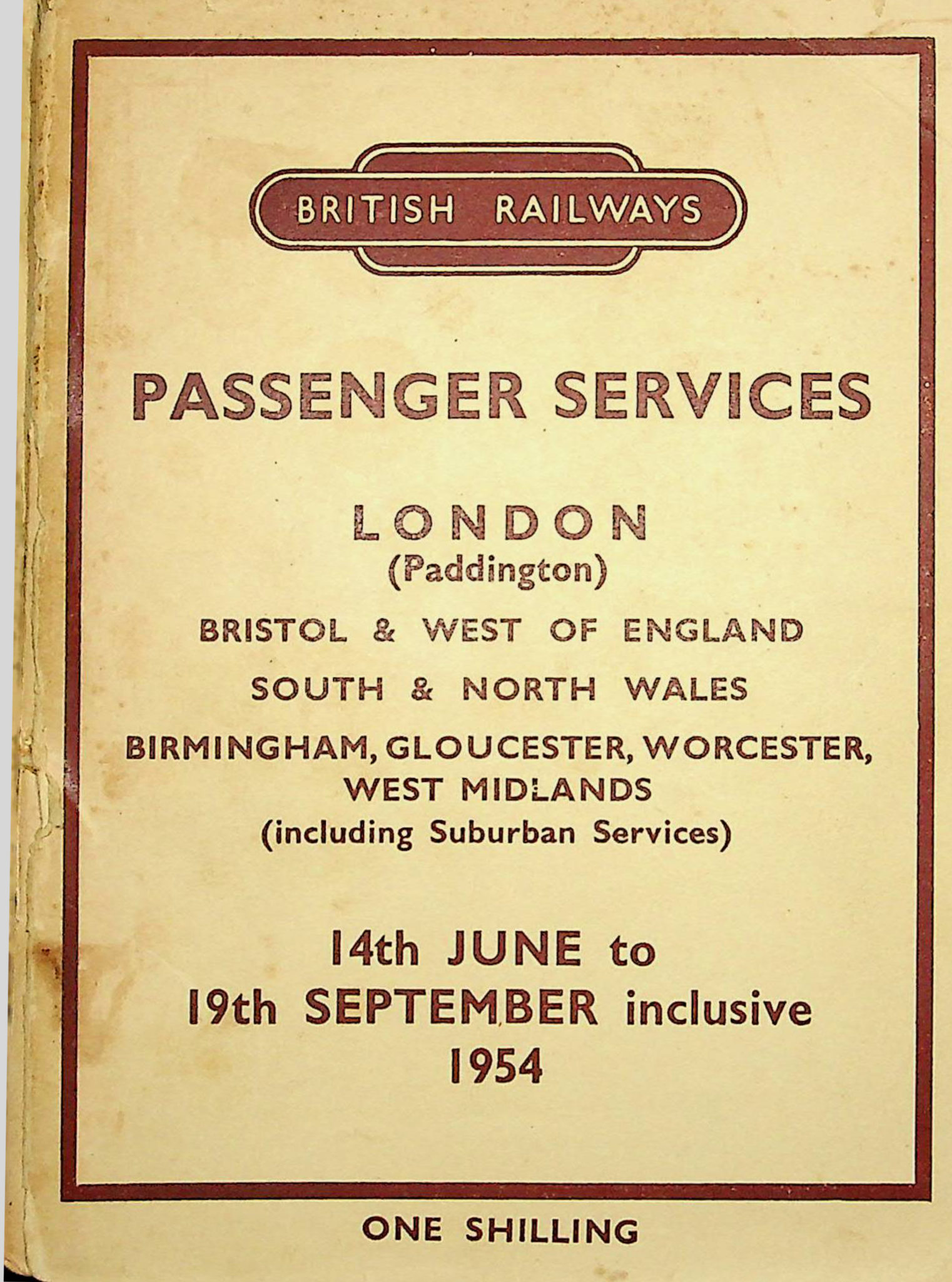 British Railways 1954 [Summer] Passenger Timetable – 6-book Bundle ...