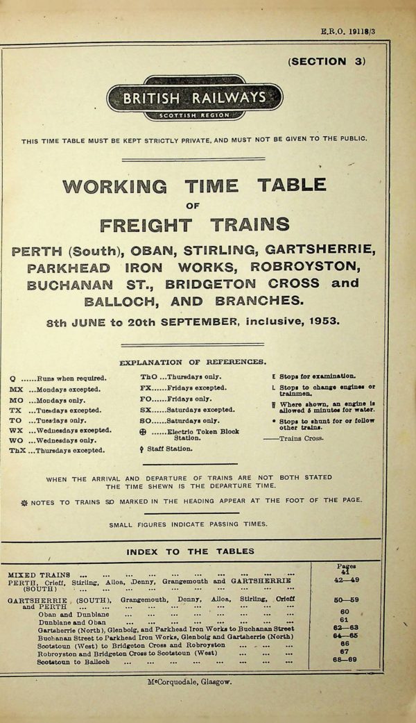 Employee BR Scottish Freight Section 3 1953-06