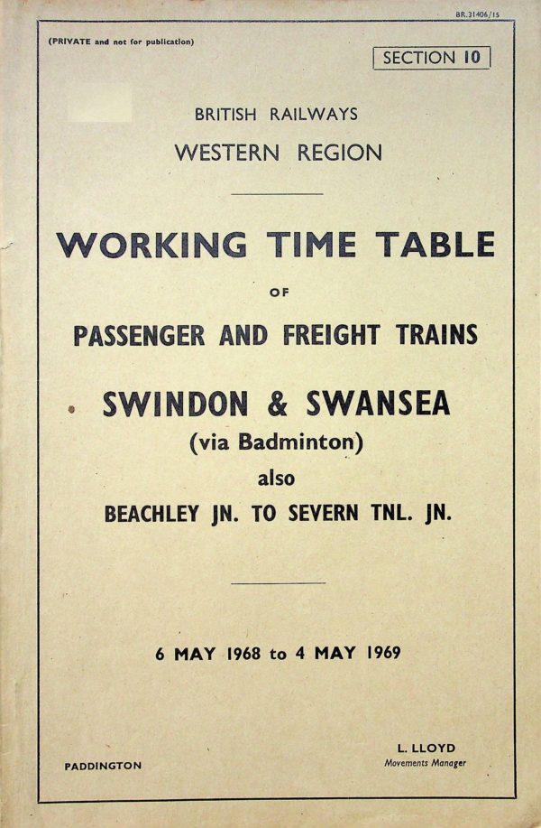 Employee BR Western Region - Passenger & Freight Section 10 1968-05