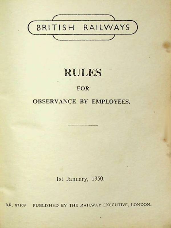 BR Rulebook Jan 1950 as amended