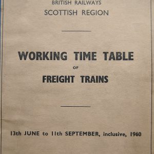 Scottish Freight WTT Section B 1960-06