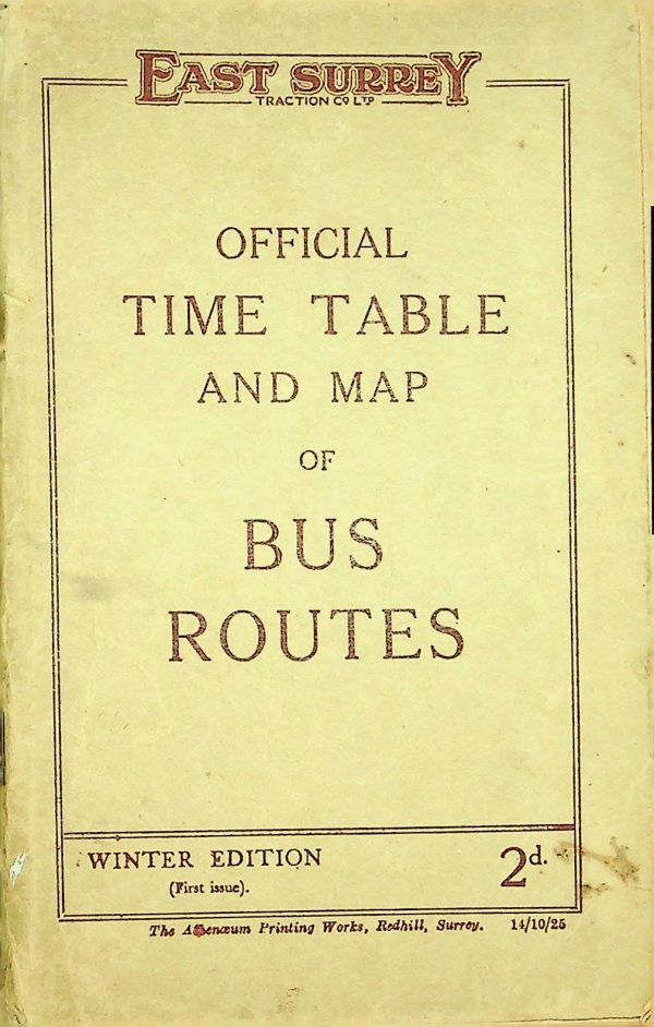 East Surrey Traction 1925-10 [Great Britain]