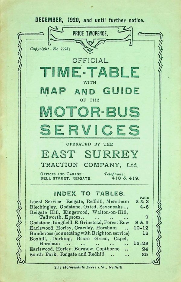 East Surrey Traction 1920-12 [Great Britain]
