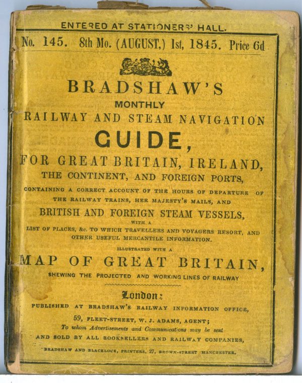 Bradshaw 1845-08 [Great Britain]