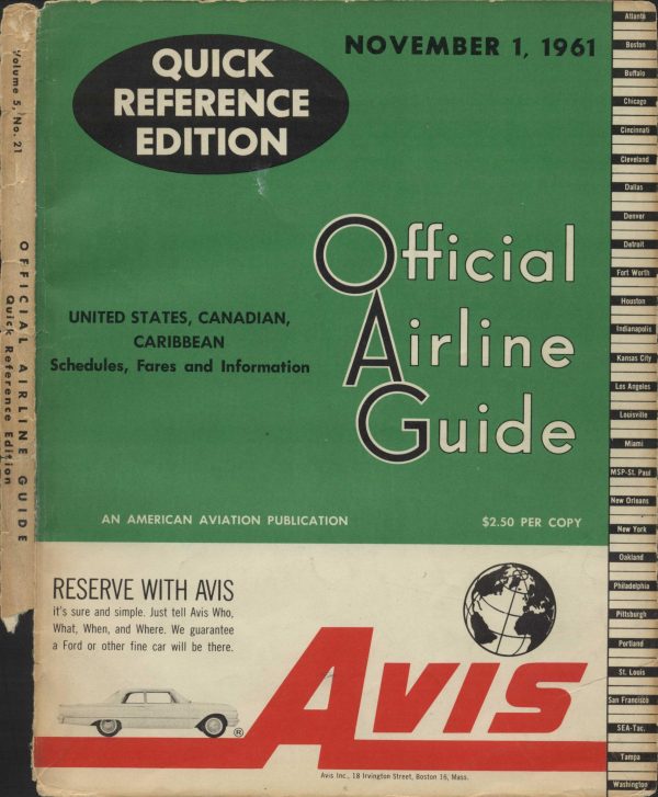 Official Airline Guide Quick Reference 1961-11 [N America]