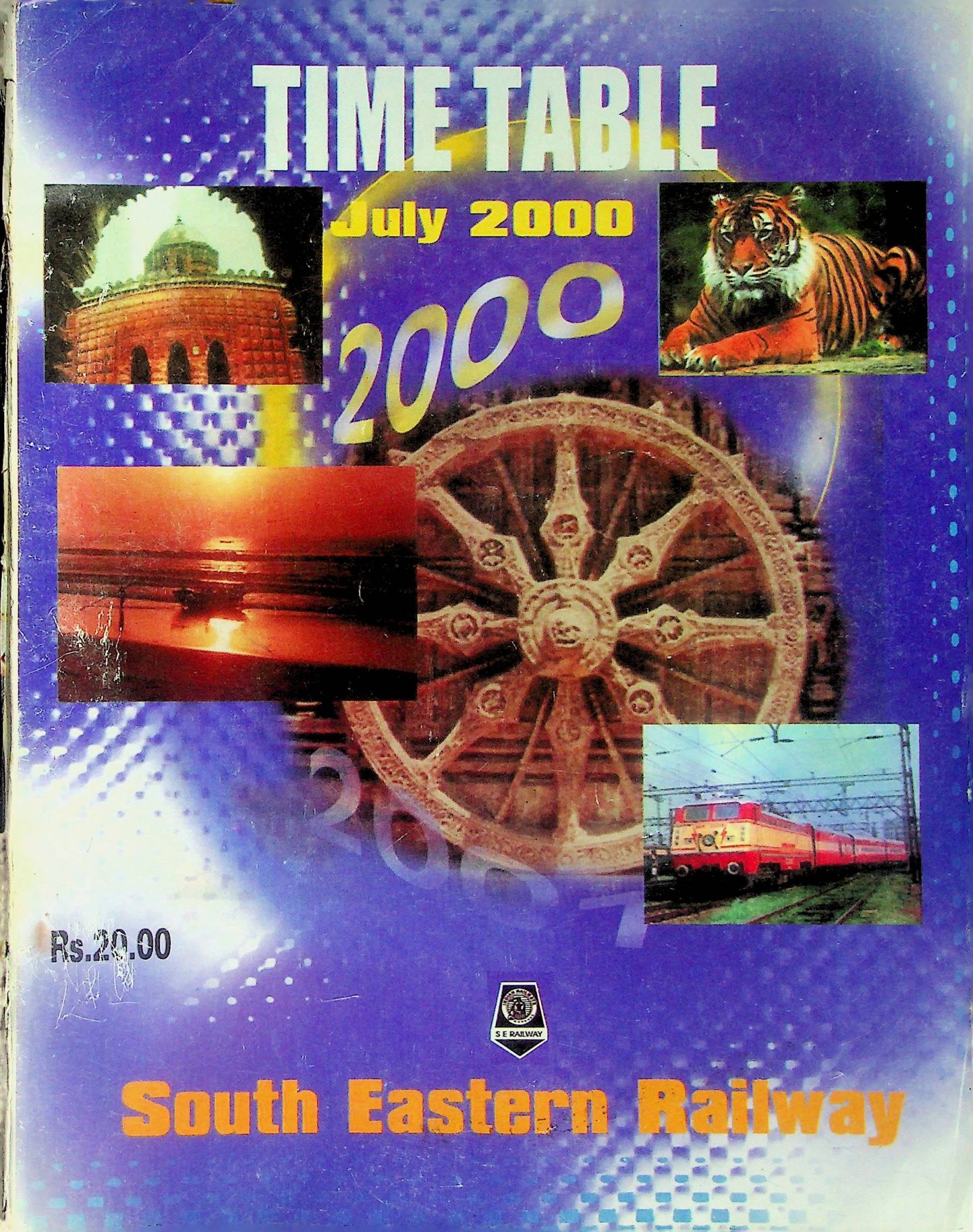 South Eastern Railway 2000 07 India Part I Some Part II Timetable 
