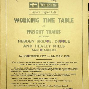 WTT BR North Eastern - Freight Section F 1967-10