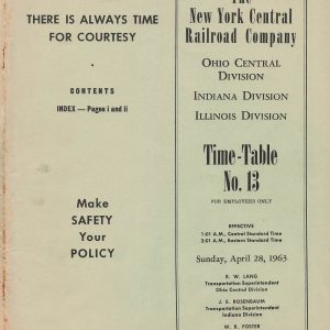 New York Central RR (Ohio Central, Indiana, Illinois Divisions) 1963-04 [United States]