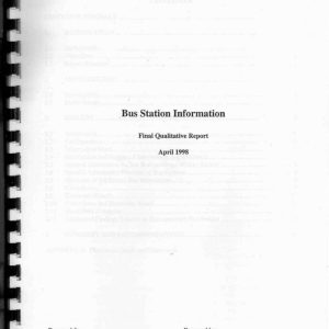 Accent Marketing & Research - BUS STATION INFORMATION 1998
