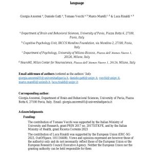 Anceresi, Gatti, Vecchi, Marelli and Rinaldi - A MAP OF WORDS 2023