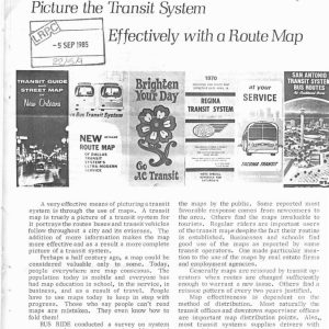 Anon - PICTURE THE TRANSIT SYSTEM EFFECTIVELY WITH A ROUTE MAP 1970