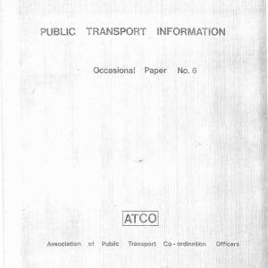 Association of Public Transport Co-ordination Officers - PUBLIC TRANSPORT INFORMATION 1982