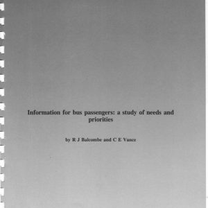 Balcombe and Vance - INFORMATION FOR BUS PASSENGERS 1996