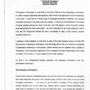 Barlex - PASSENGER INFORMATION 1995