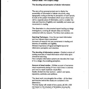 Bates K - THE PERCEPTION AND DECODING OF TABULAR INFORMATION 1993