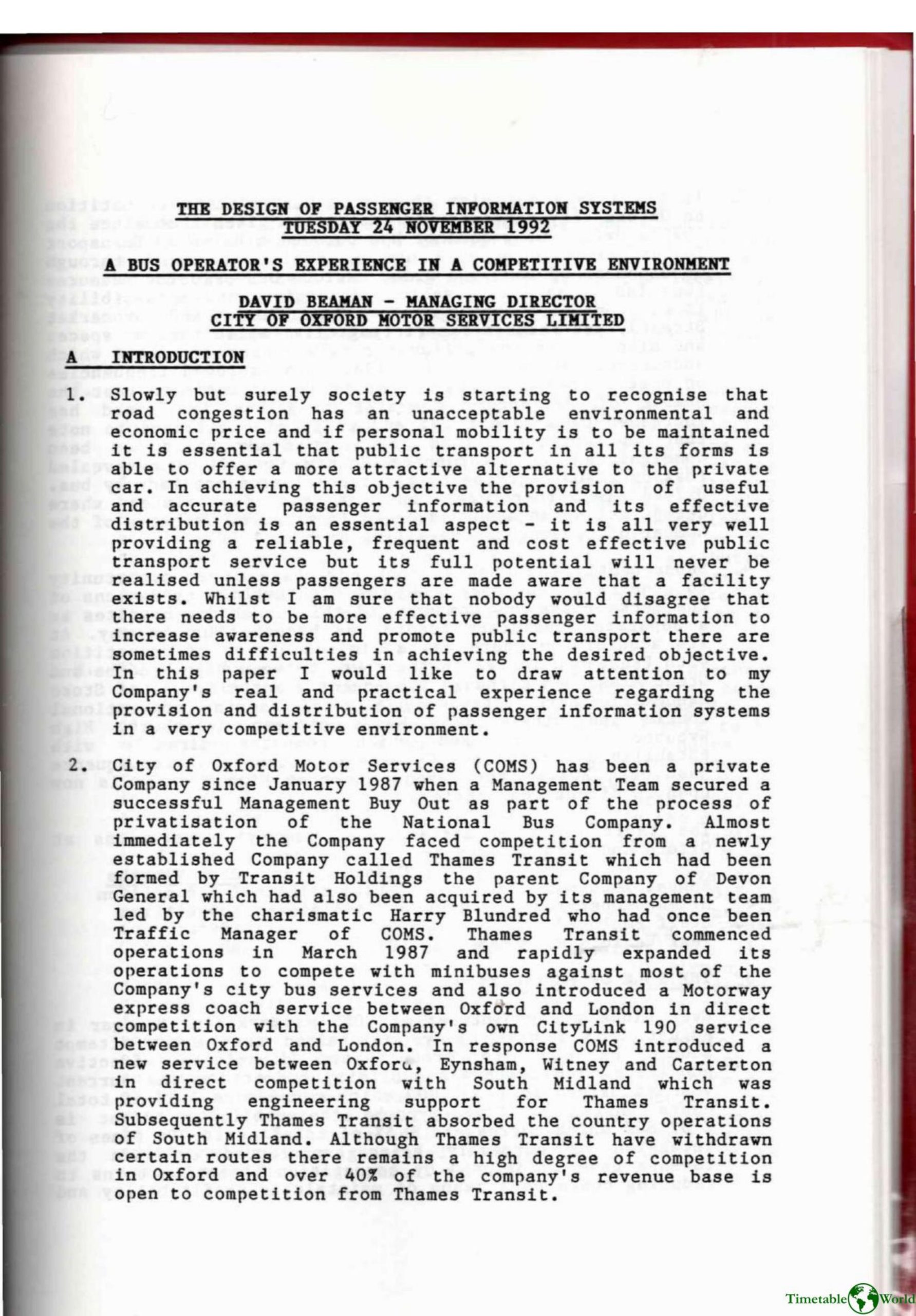 Beaman - THE DESIGN OF PASSENGER INFORMATION SYSTEMS 1992