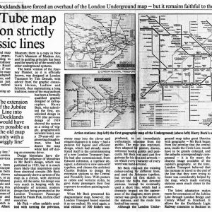 Bedell - NEW TUBE MAP RUNS ON STRICTLY CLASSIC LINES 1990