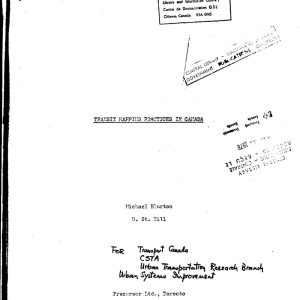 Blurton and Hill - TRANSIT MAPPING PRACTICES IN CANADA 1977 1977