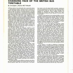 Bowles - CHANGING FACE OF THE BRITISH BUS TIMETABLE 1982