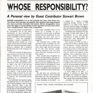 Brown - TIMETABLES - WHOSE RESPONSIBILITY 1988