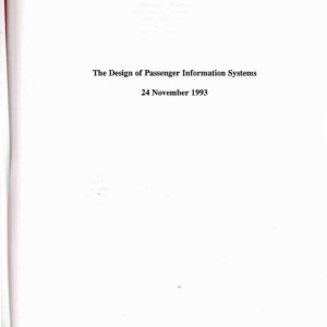 Cartledge - THE DESIGN OF PASSENGER INFORMATION SYSTEMS 1993