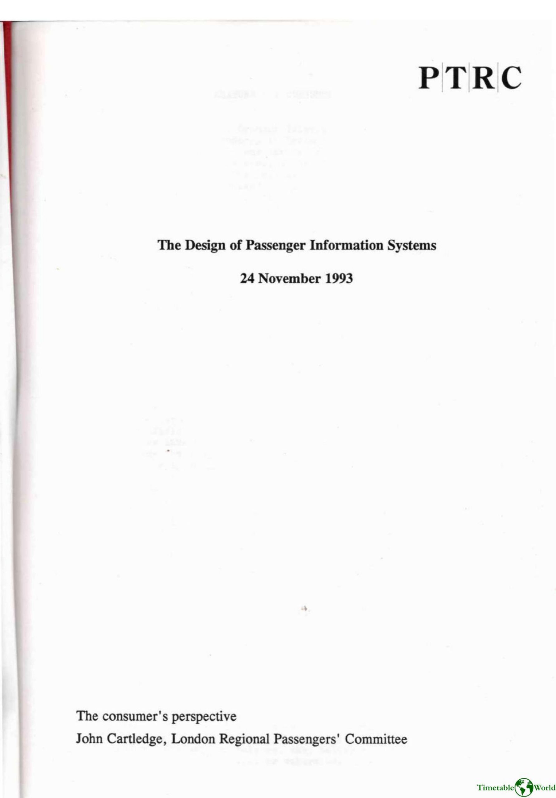 Cartledge - THE DESIGN OF PASSENGER INFORMATION SYSTEMS 1993