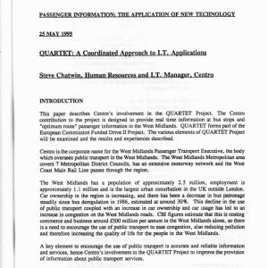 Chatwin - PASSENGER INFORMATION - THE APPLICATION OF NEW TECHNOLOGY 1995