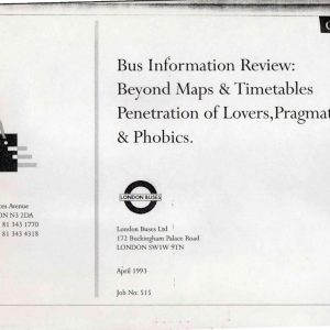 Define - BEYOND MAPS AND TIMETABLES - PENETRATION OF LOVERS, PRAGMATISTS & PHOBICS 1993