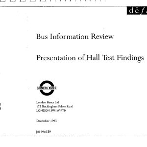 Define - PRESENTATION OF HALL TEST FINDINGS 1993