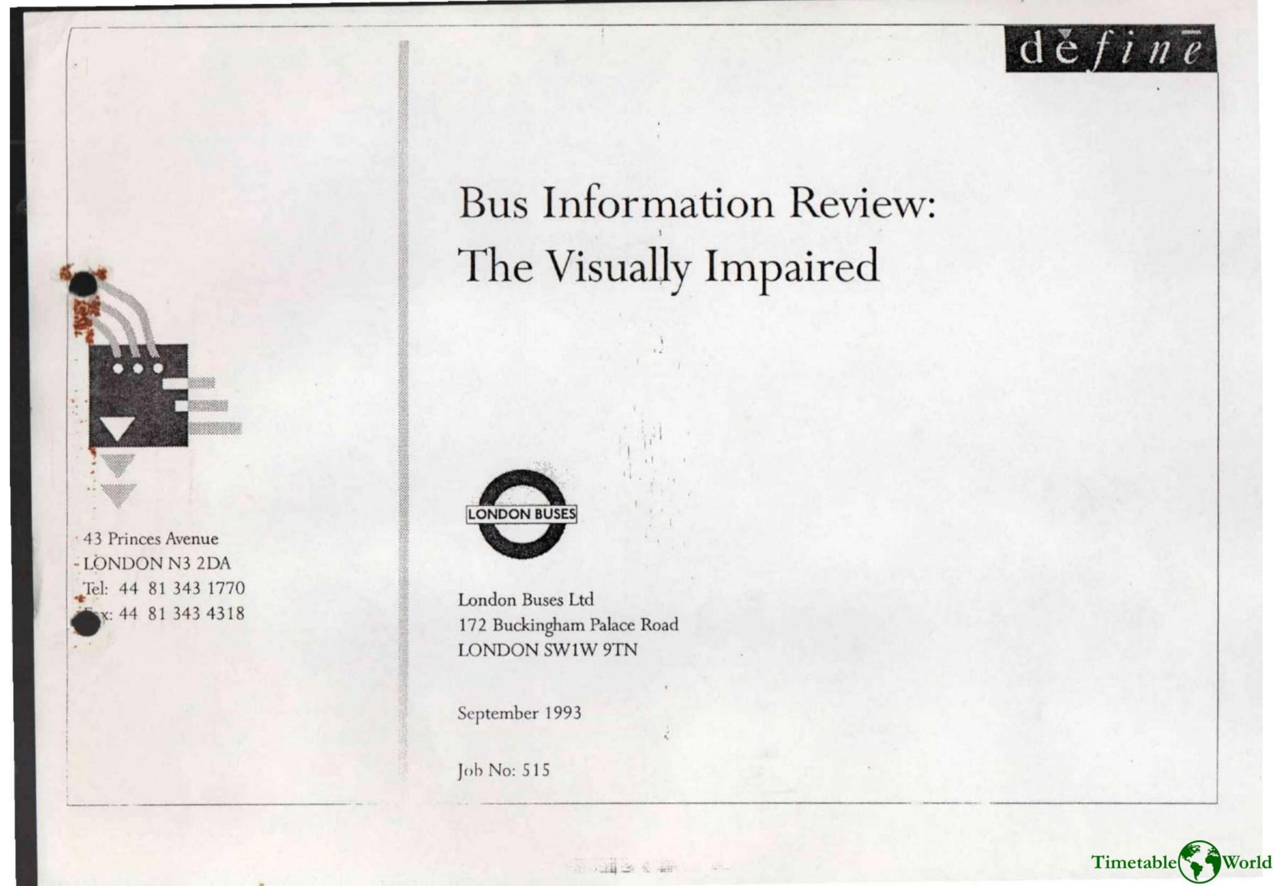 Define - THE VISUALLY IMPAIRED 1993