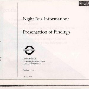 Define - NIGHT BUS INFORMATION 1993