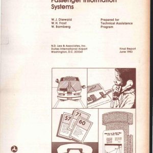 Diewald, Frost and Bamberg - ASSESSMENT OF TRANSIT PASSENGER INFORMATION SYSTEMS 1983