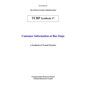 Dobies - CUSTOMER INFORMATION AT BUS STOPS 1996