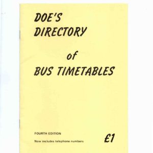 Doe - DOES DIRECTORY OF BUS TIMETABLES 1985