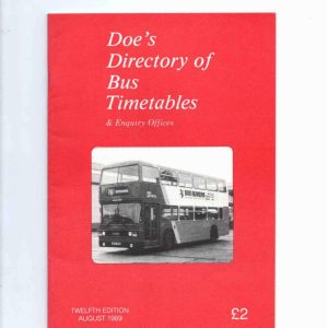 Doe - DOES DIRECTORY OF BUS TIMETABLES & ENQUIRY OFFICES 1988