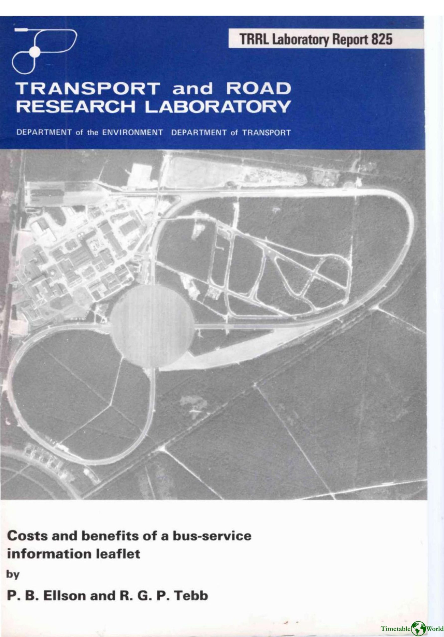 Ellson and Tebb - COSTS AND BENEFITS OF A BUS-SERVICE INFORMATION LEAFLET 1978