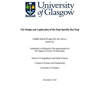 Evans - THE DESIGN AND APPLICATION OF THE STOP-SPECIFIC BUS MAP 2010