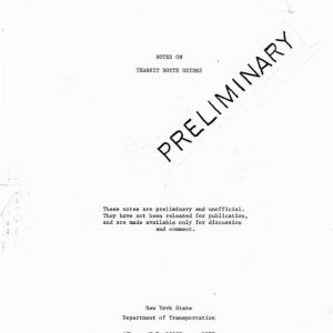Fichter and Fusci - NOTES ON TRANSIT ROUTE GUIDES 1979