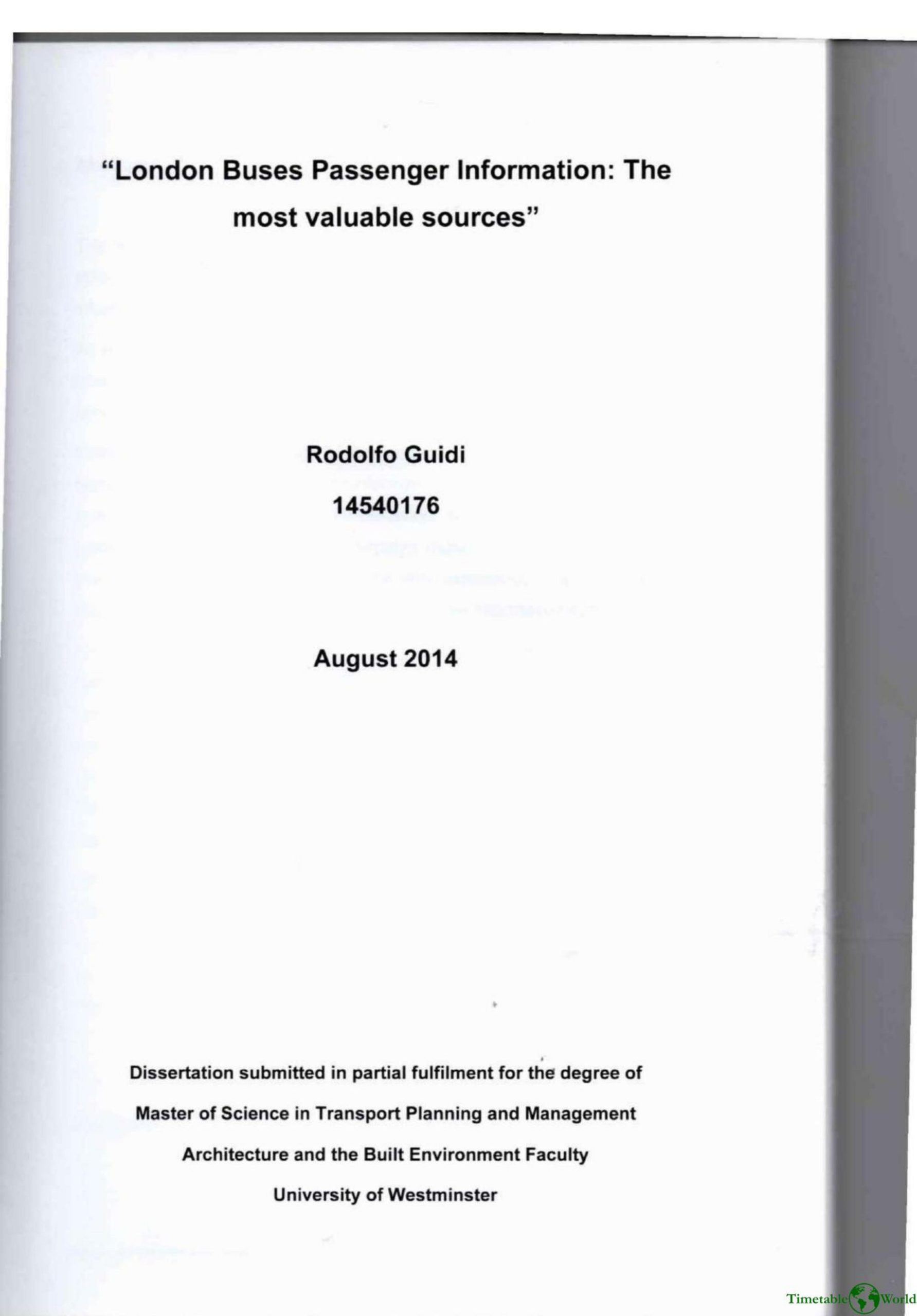 Guidi - LONDON BUSES PASSENGER INFORMATION 2014