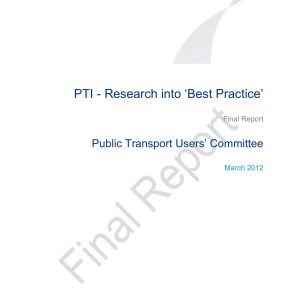 Halcrow - PTI- RESEARCH INTO BEST PRACTICE 2012