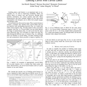 Haunert, Haverkort, Niedermann, Nocaj, Slingsby and Wood - LABELING CURVES WITH CURVED LABELS 2014
