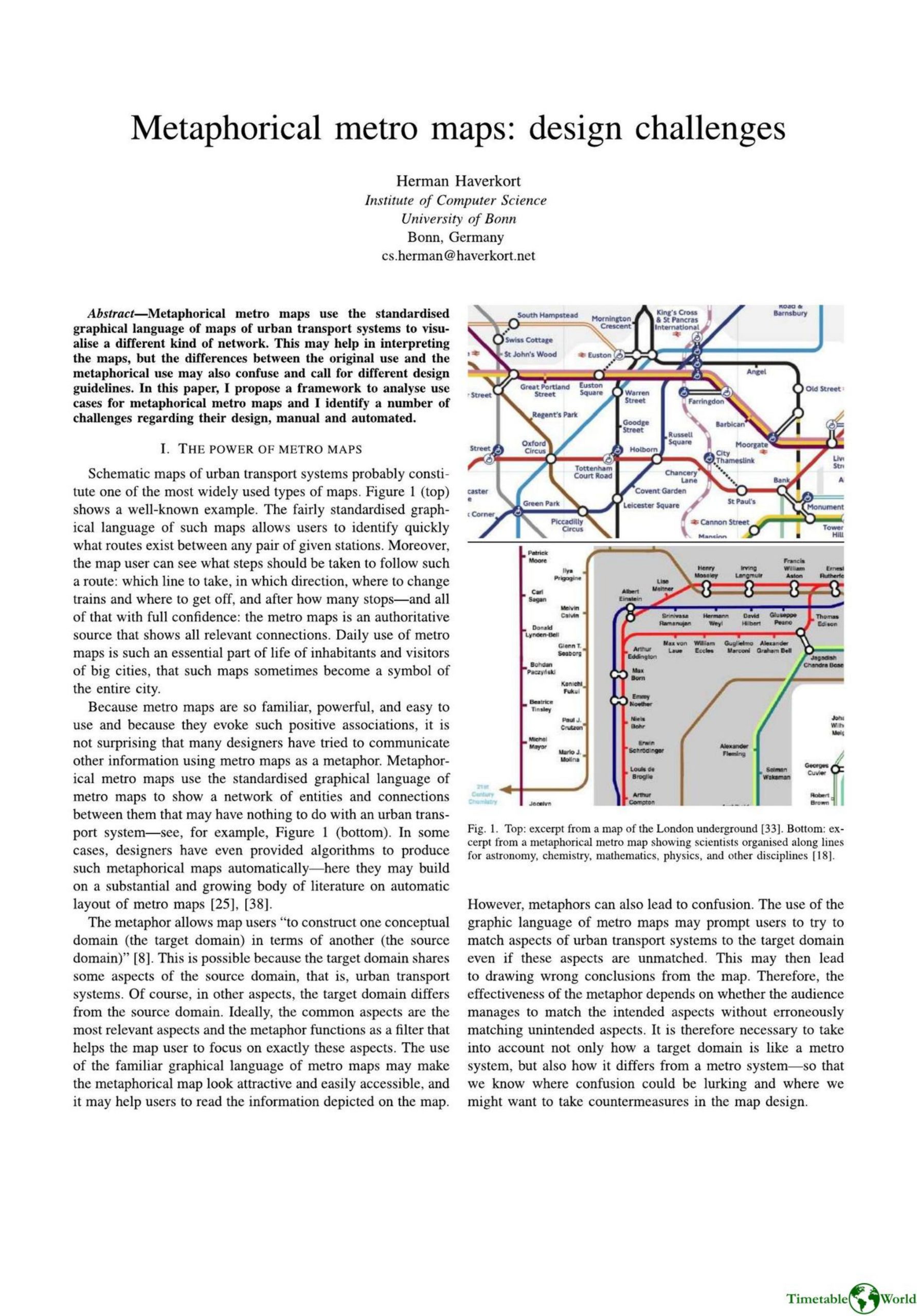 Haverkort - METAPHORICAL METRO MAPS 2022