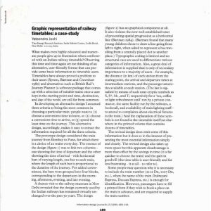 Joshi - GRAPHIC REPRESENTATION OF RAILWAY TIMETABLES 1996