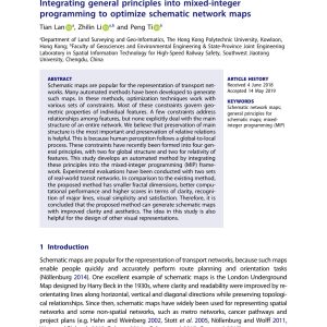 Lan, Li and Ti - INTEGRATING GENERAL PRINCIPLES INTO MIXED INTEGER PROGRAMMING TO OPTIMIZE SCHEMATIC NETWORK MAPS 2019