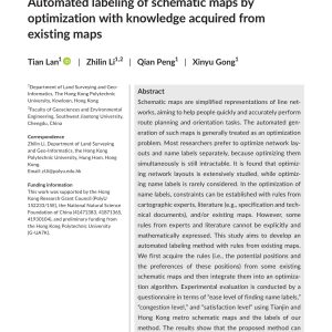 Lan, Li, Peng and Gong - AUTOMATED LABELLING OF SCHEMATIC MAPS BY OPTIMIZATION WITH KNOWLEDGE ACQUIRED FROM EXISTING MAPS 2020