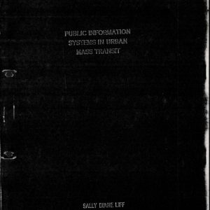 Liff - PUBLIC INFORMATION SYSTEMS IN URBAN MASS TRANSIT 1971