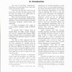 London Bus Information Team - LONDON BUS INFORMATION SYSTEM 1993
