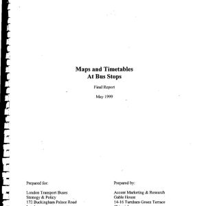 London Buses Ltd - MAPS AND TIMETABLES AT BUS STOPS 1999
