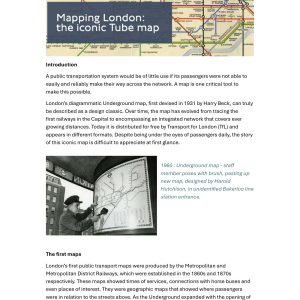 London Transport Museum - MAPPING LONDON - THE ICONIC TUBE MAP 2025